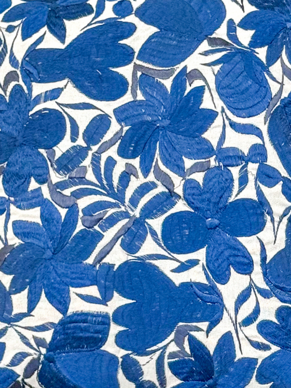 Oaxacan Blue Floral Pillow