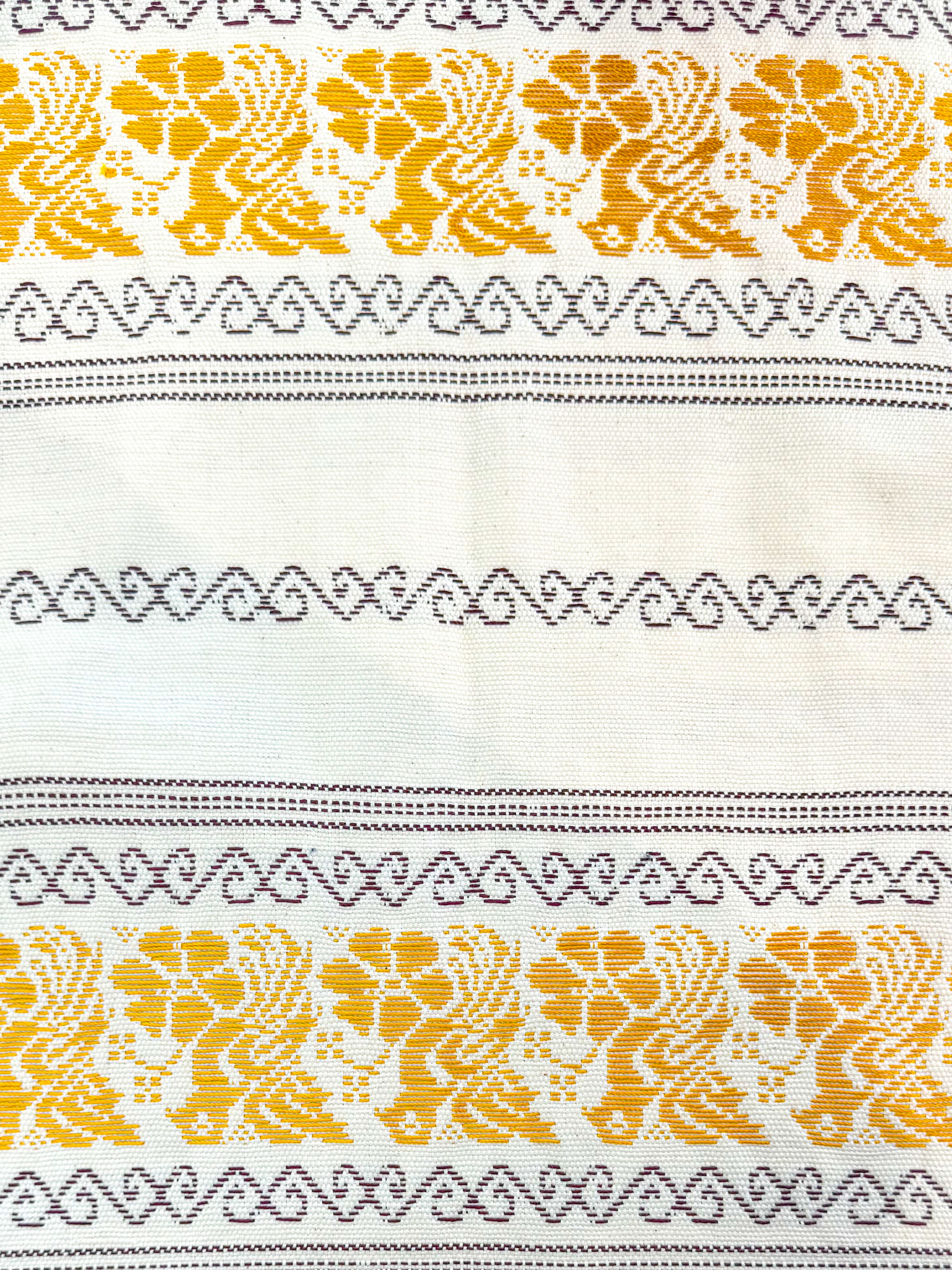 Oaxacan Yellow Weave Table Runner