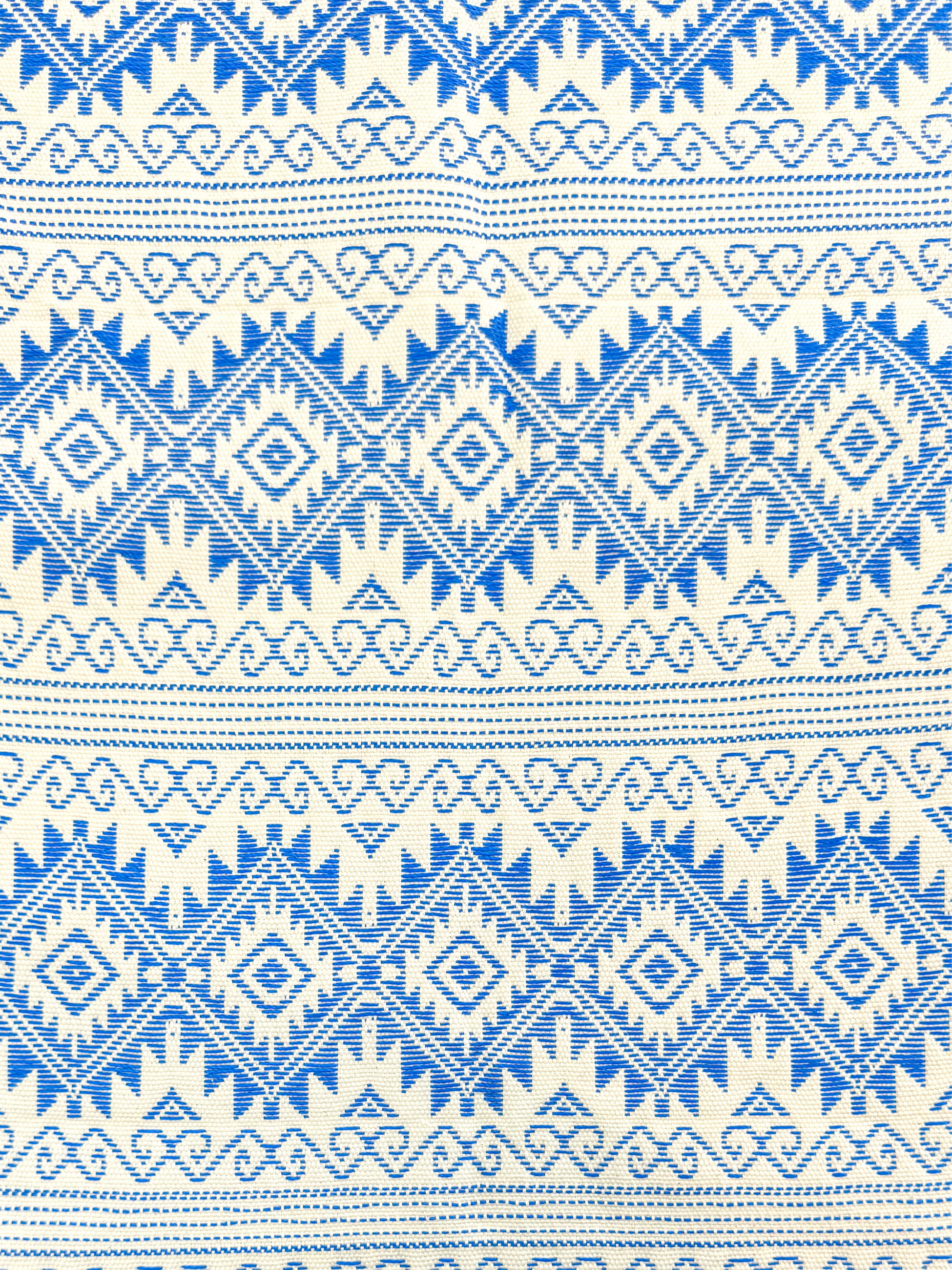 Oaxacan Blue Weave Table Runner