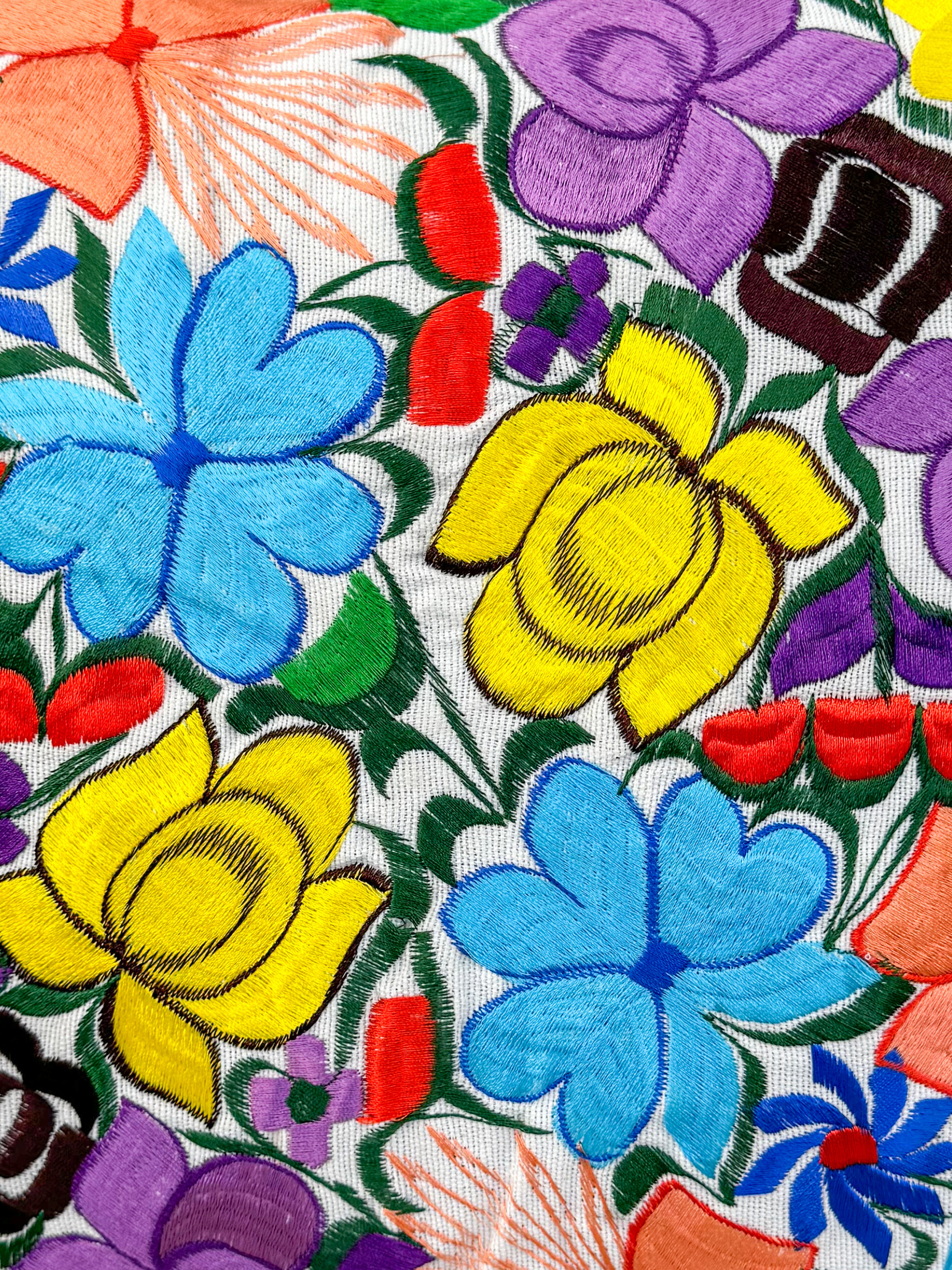 Oaxacan Colorful Floral Pillow